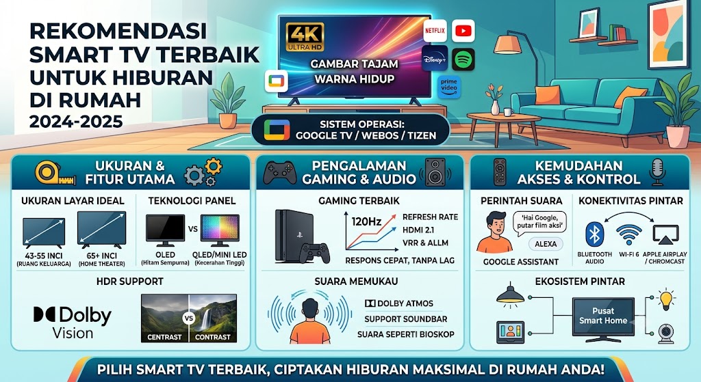 Rekomendasi Smart TV Terbaik untuk Hiburan di Rumah, Pilihan Modern dan Berkualitas