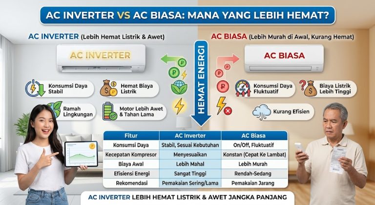 AC Inverter vs AC Biasa, Mana yang Lebih Hemat?