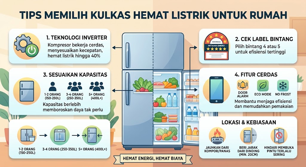 Tips Memilih Kulkas Hemat Listrik untuk Rumah