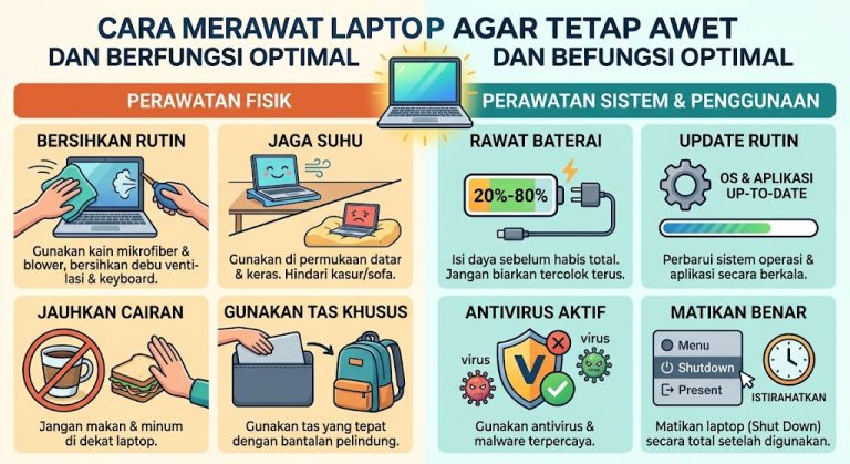 Cara Merawat Laptop Agar Tetap Awet dan Berfungsi Optimal