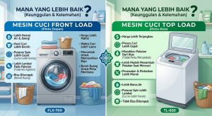 Mesin Cuci Front Load vs Top Load, Mana yang Lebih Baik?