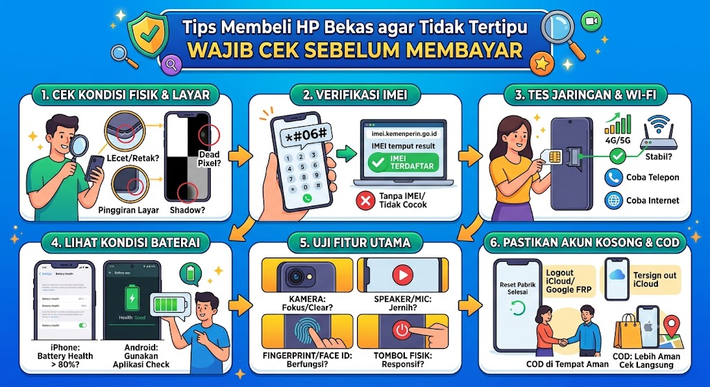 Tips Membeli HP Bekas agar Tidak Tertipu, Wajib Cek Sebelum Membayar